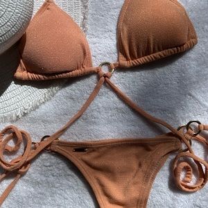 Bikini color peach sparkly 🧡, new